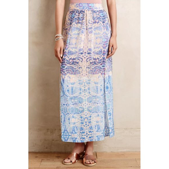~SOLD~ Anthropologie Waimea Silk Maxi Skirt - Picture 1 of 9
